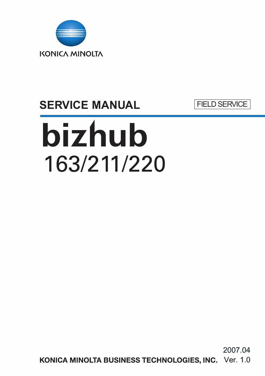 Konica-Minolta bizhub 163 211 220 FIELD-SERVICE Service Manual-1